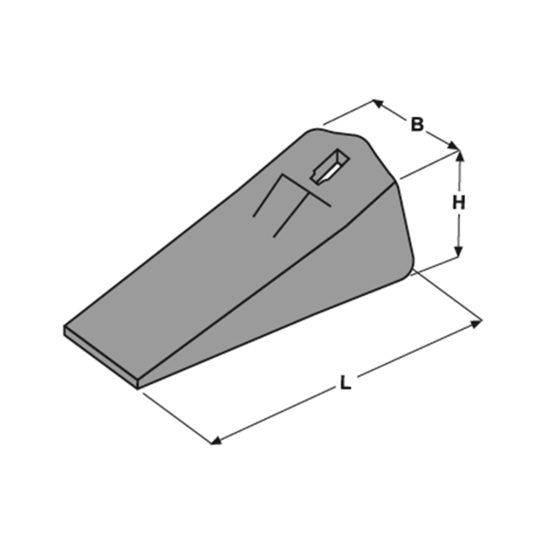 Immagine di DENTE A FORCELLA E 451(25S)  L=165 B=79 H=61 K=64