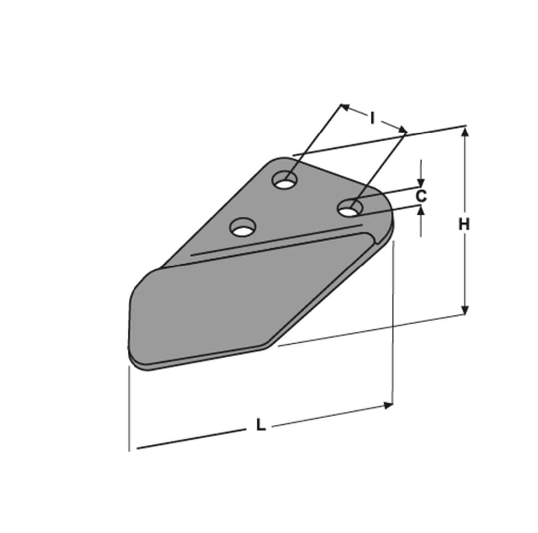 Immagine di TAGLIENTE LATERALE PER MINI ESCAVATORE E7L L=153 H=120 I=42.5 C=13.5
