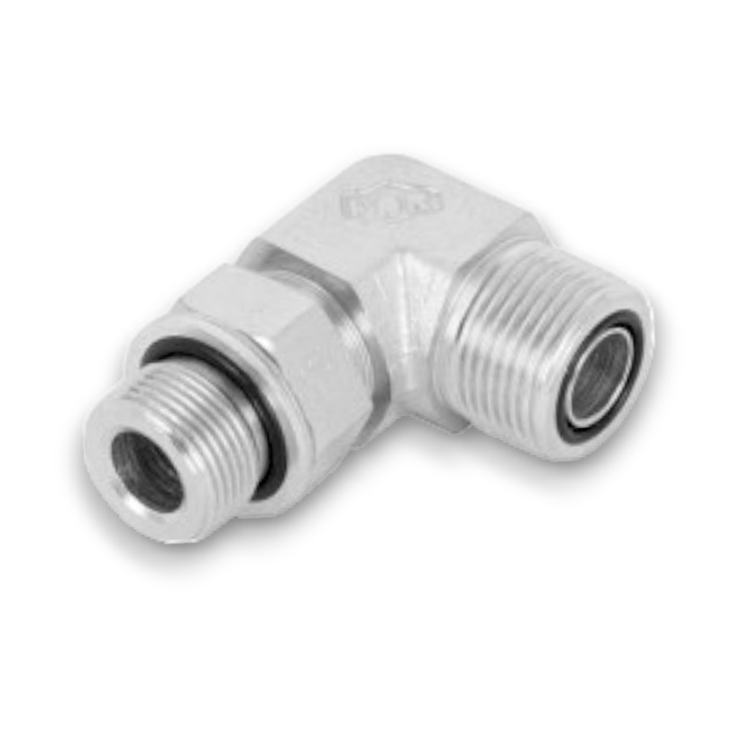 Immagine di NIPLES 90° M. 1/2" GAS OR + M. ORFS 13/16"