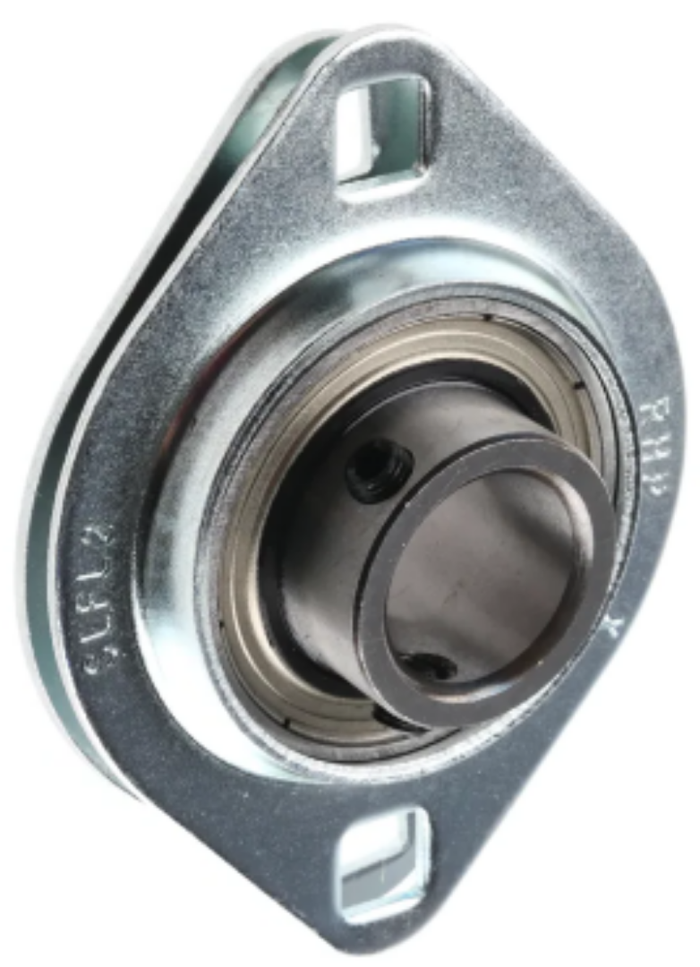 Immagine di SUPPORTO A FLANGIA A 2 FORI IN LAMIERA STAMPATA E CUSCINETTO SBPFL 206 D=30