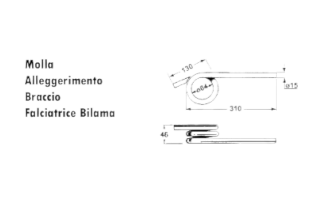Immagine di MOLLA ALLEGGERIMENTO BRACCIO PER BILAMA  GRIBALDI & SALVIA - 8173
