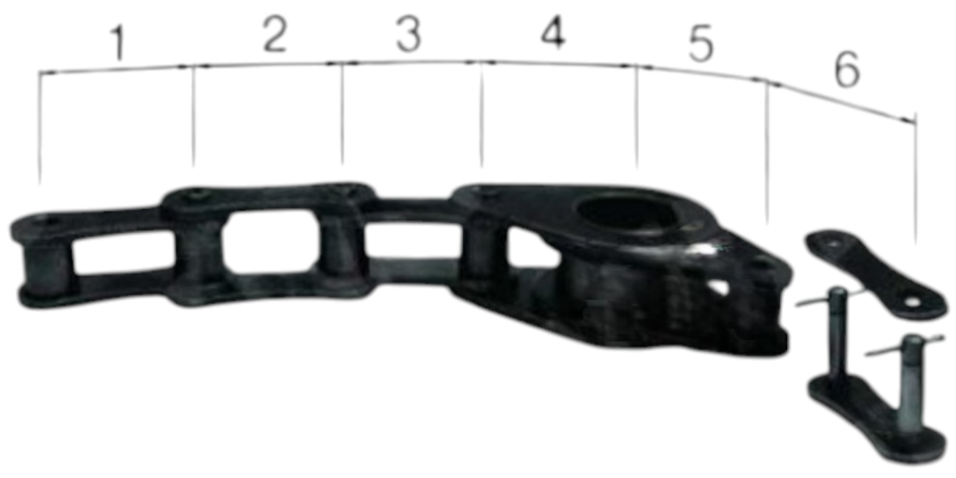 Immagine di CATENA SOLO SPEZZONE 6 PASSI CON M.GIUNZIONE
PASSO 50.8