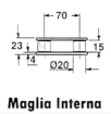 Immagine di MAGLIA INTERNA PASSO 70 - RULLO DIAMETRO 20 MM