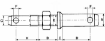 Immagine di PERNO DOPPIO PER ATTACCO ATTREZZI A=28 G=22 M27X3