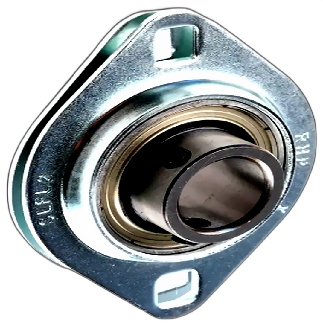 Immagine di SUPPORTO A FLANGIA A 2 FORI IN LAMIERA STAMPATA E CUSCINETTO SBPFL 211 D=55