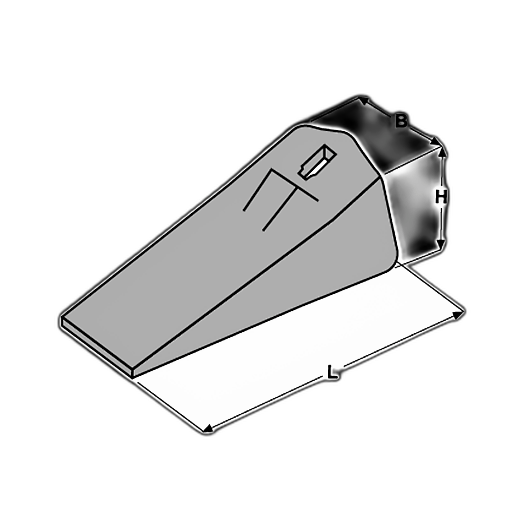 Immagine di DENTE A FORCELLA E 451(25S)  L=165 B=79 H=61 K=64