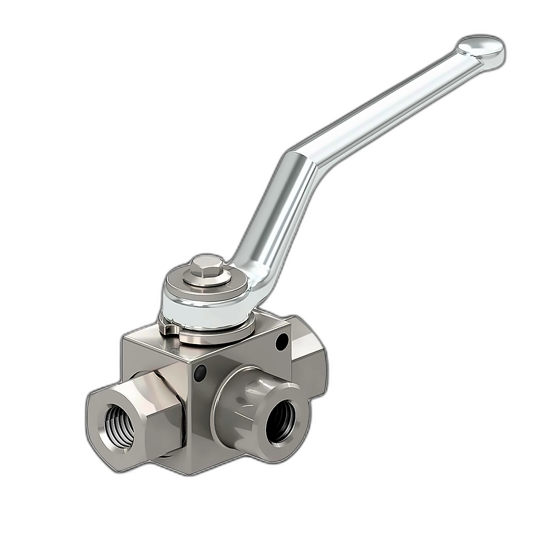 Immagine di RUBINETTO 3 VIE 3/8" ACCIAIO PN 350